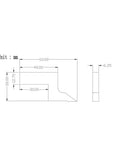 Technical drawing of Pro Grade Carbide Scriber For Height Gauges Carbide Tipped Scriber 6.35mm 12.7mm Shank dimensions in mm