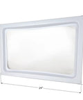 RV Skylight Inner Dome White 24 Inch Insulation Layer Reduces Condensation For Clear Center Insert And Durable ABS Construction
