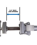 Rock Solid 6 Inch Heavy Duty Bench Vise Packing 9900 Lb Bite With Durable Steel Rails For Flawless Workshop Holding And Secure Pipe Work Ready Every Day, showing 6.5 inch jaw opening.