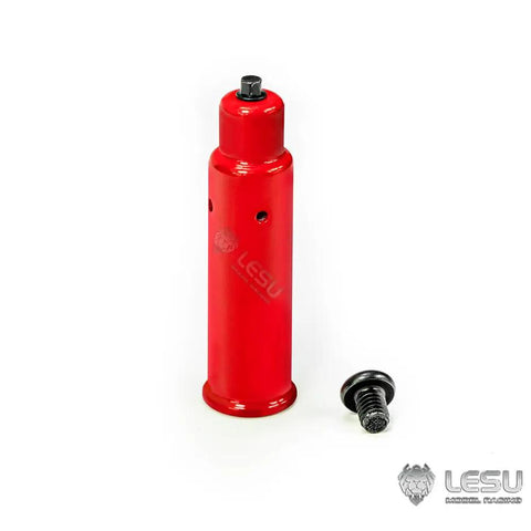 Rock This Legit Red Metal Fire Extinguisher For 1/14 Scale RC Hydraulic Excavator Loader Bulldozer Diy Model Kits Heavy Duty Aluminum smooth red design with black screw on side