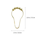 Gold Stainless Steel Shower Curtain Hooks Set Of 24 With 5 Bead Rollerball Design for Smooth Glide Curtain Rings dimensions