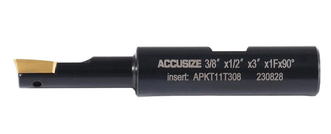 Three Eighths Inch 90 Degree Square Shoulder Indexable End Mill With Three Inch Overall Length One Flute APKT11T3 Carbide Inserts Half Inch Shank A Real Workhorse For Shoulder Milling Precise Chip Evacuation And Stable High Precision Cuts