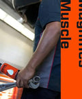 Person holding Rust Busting Penetrant For Stuck Bolts And Frozen Metal Parts Thick Penetration Oil spray, wrench in other hand