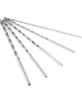 Five Piece Extra Long High Speed Steel Drill Bit Set with Long Shank for Wood Plastic Aluminum and Composite Materials HSS Twist