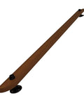 Top Tier Solid Wood Stair Handrail, Non Slip Indoor Hallway Safety Railing With Heavy Duty Iron Brackets And Full Mounting Kit, No Sweat Wall Grip Support Bar For Home Loft Or Senior Living 17 Ft Long, side view of handrail with brackets