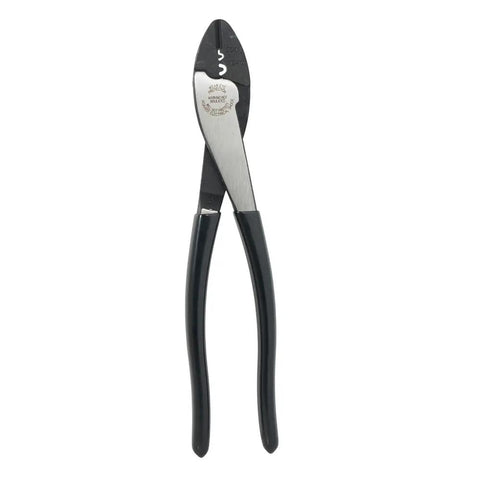 Made In USA Pro Grade Heavy Duty Cutting And Crimping Tool For Non Insulated 10 To 22 AWG Solderless Terminals And Connectors With Tapered Nose