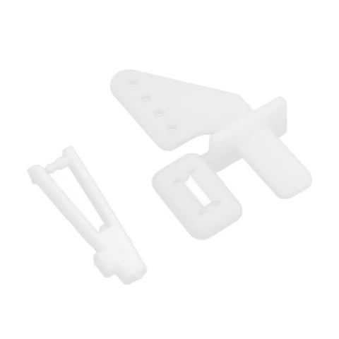 20 Sets 4 Hole Control Horns Clevis Kit Rudder Angle For RC Airplane Foam Fixed Wing Easy To Install Durable Plastic Components