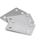 Heavy Duty Stainless Steel Corner Brackets For Furniture Repair, L Shape Mending Plates With Four Pre Drilled Holes, Thickened Silver Angles