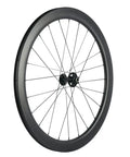 Carbon Disc Wheelset 50C-25 Clincher With Center Lock 12x100 Thru Axle, Lightweight Yet Strong Performance Wheels For Speed, Comfort, And Reduced Fatigue, Aerodynamic Deep Rim And Superior Impact Absorption, side view.
