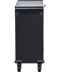 Mega Size Heavy Duty Workshop Trolley With Ten Smooth Roll Drawers black steel cart with casters and ergonomic handles.