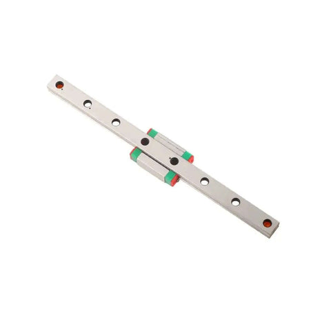 High Precision Miniature Linear Guide Rail Kit With 9mm Width Slide Block And Pre Drilled Support Rails For Smooth Low Friction Motion Control Up To 260mm Length Easy Install Setup No Maintenance Required Perfect For DIY Projects, silver rail with slide block