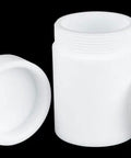 Top Shelf PTFE Centrifuge Tube With Tight Screw Cap And Secure Seal Pad For Legit Acid Alkali Resistant Lab Testing Solvent Proof Samples In 250 Milliliter Capacity, white design with tight cap.