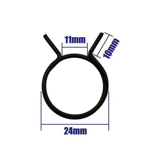 5 Pack Torsion Return Springs for Door Handles, 1.5mm Wire, labeled dimensions