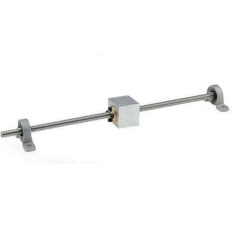 Upgrade Your 3D Printer With This Sweet T8 Lead Screw Kit Featuring Vertical Or Horizontal Setup Plus Brass Nut And KP08 Bearing Brackets For Smooth Printing In Lengths Ranging From 100 Millimeters To 800 Millimeters. T8 8mm steel lead screw with brass nut and KP08 bearing brackets for 3D printer Z-axis