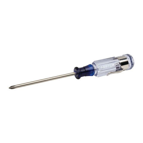 Phillips Screwdriver Size 0 2.5 Inch With Acetate Handle Heat Treated Alloy Steel Build Satin Nickel Finish Beefy Grip