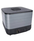 No Sweat Digital Food Dehydrator With Roomy Stackable Trays and Dead Easy Heat Controls for preserving snacks and herbs, gray.