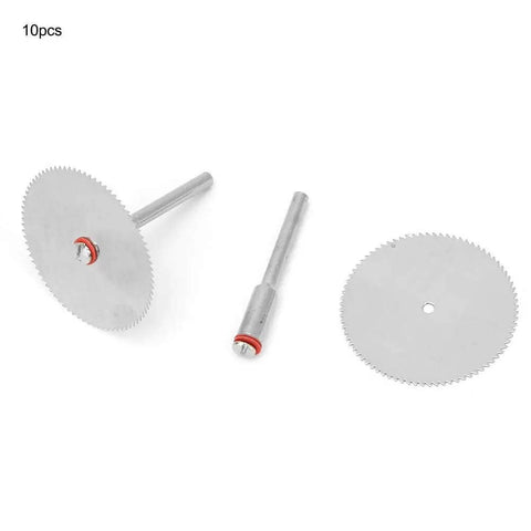 10Pcs Stainless Steel Drill Attachment Discs For Rotary Tools Metal Cutting Saw Blades Set For Drills 32mm Cutting Discs