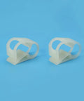 Pair of 50 Pack Adjustable Flow Control Tube Clamps For One Quarter To One Half Inch Hoses, Reinforced Nylon PA Clamp, White