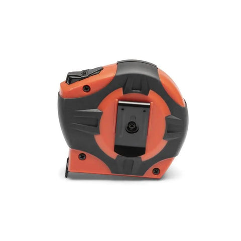 1 Inch By 25 Foot P1000 Series Hi Viz Orange Tape Measure With A4 Blade, Power Return, Durable Overmolded Case, Easy Grip, back view
