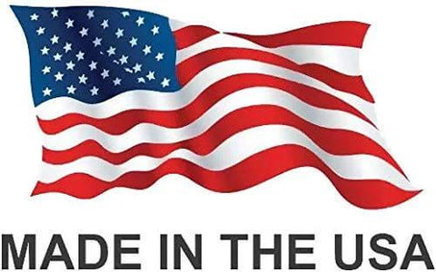American flag with 'Made in the USA' text, highlighting domestic manufacturing origin.