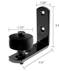 Barn Door Floor Guide Stay Roller Black Wall Mount For Sliding Door With Nylon Roller Wheel And Low Profile Design Durable Wall Mounted Roller