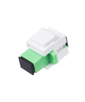 Ten Pack Fiber Optic SC To SC APC Simplex Couplers For Singlemode Cables, white Keystone Jack adapter with zirconia ferrule