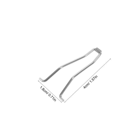 10 Pack Stainless Steel Nail Clipper Replacement Springs For Fingernail And Toenail Trimmers, 4cm x 1.8cm size dimensions shown
