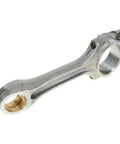 Beefy Heavy Duty Connecting Rod For Industrial Engines Compatible With JCB Perkins Caterpillar And Massey Ferguson Equipment Replacement Part Built Tough For Long Lasting Power And Precision Machined Tolerances. silver steel connecting rod with bronze bushing