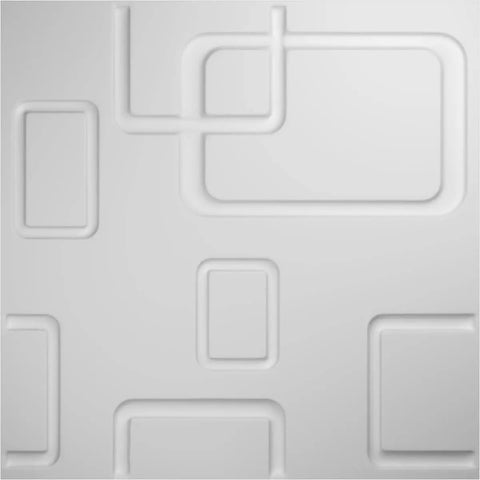 Odessa EnduraWall 3D Decorative Wall Panels 19 5 8 In W X 19 5 8 In H White 20 Per Case Covers 53.49 Sq Ft Easy Install