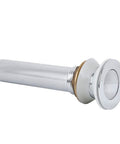 ZAWELIYO Copper Pop Up Drain Stopper Kit, 19cm (Small Bounce Without Holes) in shiny chrome finish.
