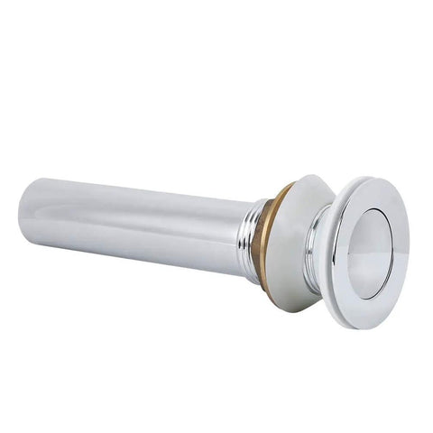 ZAWELIYO Copper Pop Up Drain Stopper Kit, 19cm (Small Bounce Without Holes) in shiny chrome finish.