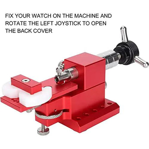 Kickass Watch Repair Kit Featuring Rotational Case Opener And Quick Battery Press for easy back cover opening using joystick.