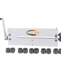 18 Inch Bead Roller Kit With 18 Inch Throat Depth For Auto Body Beading Grey Finish Heavy Duty Tool with dies displayed