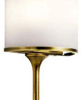 Mona 22 Inch Two Light Halogen Wall Sconce With Satin Etched White Diffuser In Natural Brass Finish For A Modern Yet Classic Vibe