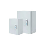 Waterproof Outdoor Electrical Distribution Box With Junction Box 500x600x200mm two white metal enclosures