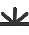 Beefed Up Heavy Duty Black Powder Coated Gable Plate And 12 By 12 Pitch Gable Bracket Set With 4 mm Steel Truss Nail Plates