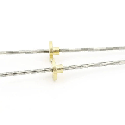 Stainless Steel Trapezoidal Lead Screw 300mm With Brass Nut Pitch 1mm Lead 1mm or 2mm For DIY Home Improvement Linear Guides High Precision Easy Install, two lead screws with brass nuts