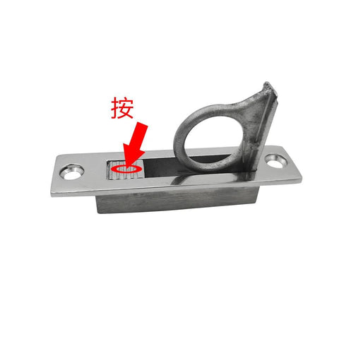Stainless Steel Pocket Door Pull Handle With Edge Pull Flush Mount Button Style Design for data centers and electrical enclosures
