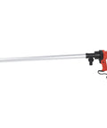 Game Changer Electric Drum Pump With 8000 Rpm Motor Delivering Solid 60 To 80 Lpm Flow, equipped with a red handle and long aluminum tube.