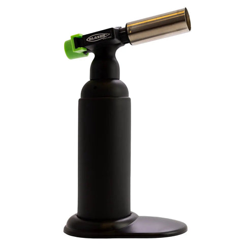 GT8000 Big Shot Butane Torch With Attachable Tabletop Base, Anti Flare Brass Frame Nozzle, Gas Flow Dial, Piezo Ignition