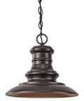 Redding Station Outdoor Pendant Lantern One Light Hanging Lantern with Period Inspired Vibe 12 Inch Wide By 11 Inch High E26 Socket