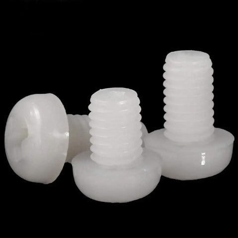 Top Shelf M3 Nylon 66 Phillips Pan Head Machine Screws Off White One Hundred Pack Dead Simple Heavy Duty Fasteners Built Tough For No Fuss Diy Builds And Straight Up Assembly