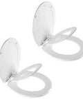 Two Next Step 2 Toilet Seat With Built In Potty Training Seat For Adults And Kids Slow Close Removable And Never Loosen Round White