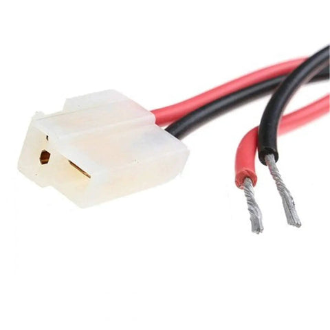 T Shape DC Car Power Cable For Mobile Radios 3 Meter With Inline Fuse And Blade Terminals, 15 Amp Rating, 13.8V DC, Max 60W end view