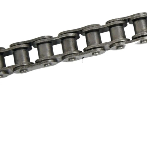 Durable 41 Roller Chain For Go Karts And Bikes Plus Atv Or Industrial Machinery With Connecting Links For Quick Install showing detailed roller links.