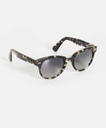 Orion Square Sunglasses Unisex Grey Havana Frames With Grey Gradient Lenses 52mm 100 Percent UV Protection angled view.