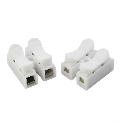 Spring Wire Connector Terminal Block 2 Pin Quick Connect Cable Clamp For LED Strip Lights No Screws Needed Fast Install 20 12 AWG