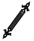 Heavy Duty Decorative Garage Door Hardware Kit with durable handle hinges for barn style doors, shown in black finish.