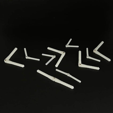 10Pcs RC Airplane Plastic Pin Hinges for RC Planes And Helicopters DIY Model Wing Parts displayed on black background