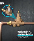 Zurn Wilkins 2-600XL 2 in brass pressure reducing valve, front view